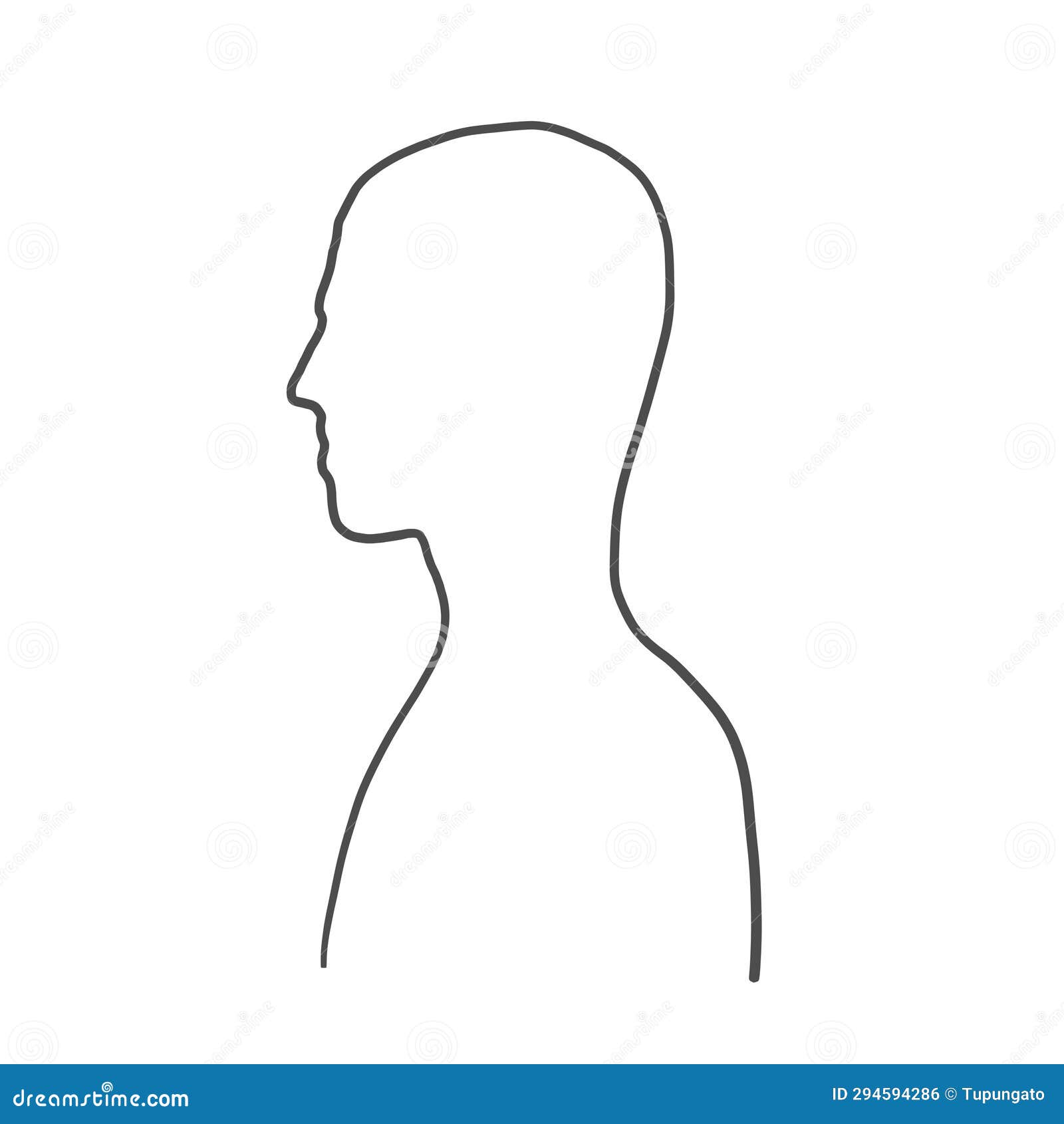 Human Head Silhouette Side View Stock Vector Illustration of vector