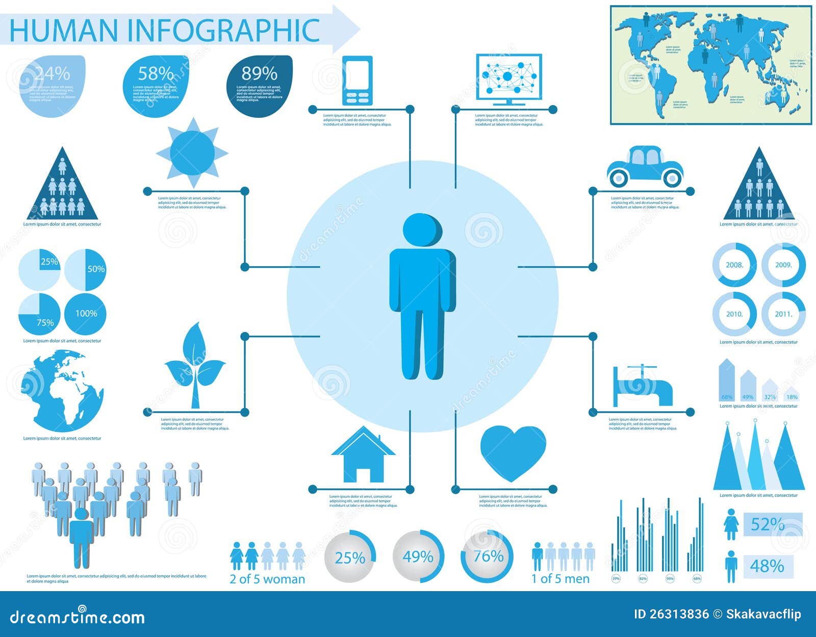 Human Info Graphic Elements Royalty Free Stock Image