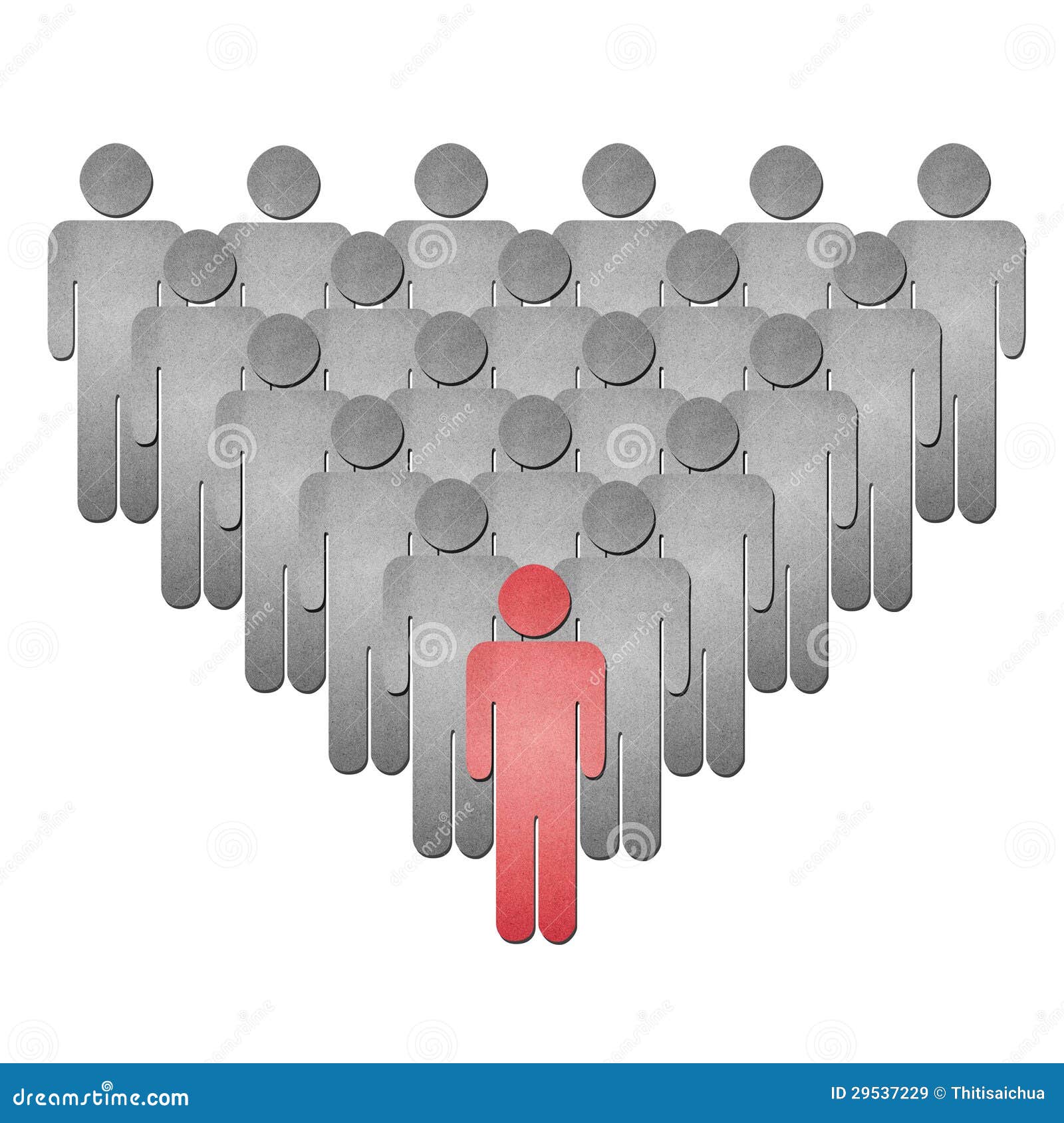 Human Leader Team Paper Art Stock Illustration Illustration of people
