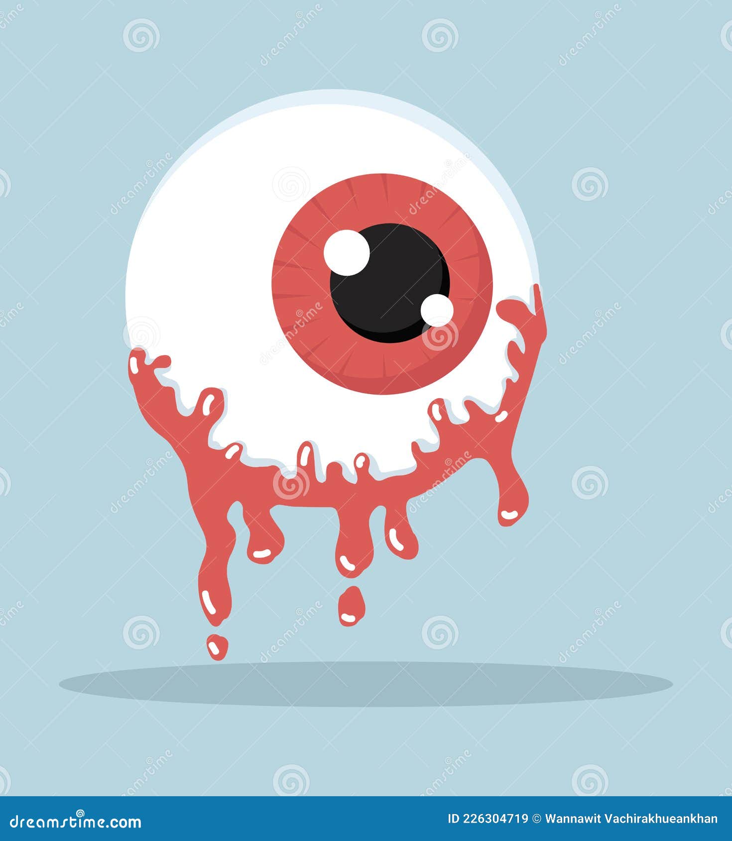 Human Red Eye Ball Vector Isolated Stock Vector - Illustration of care ...