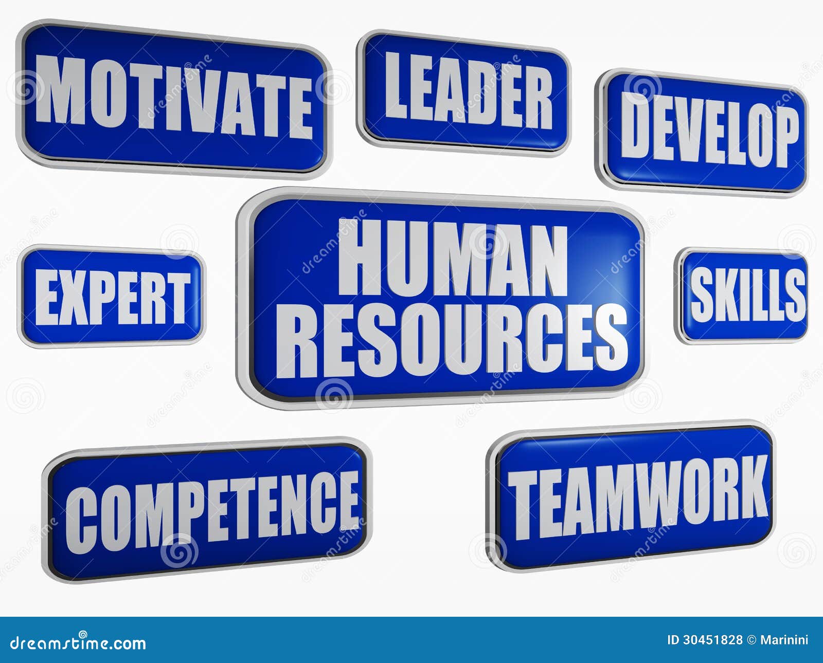 Download Human Resources - Blue Business Concept Stock Illustration ...