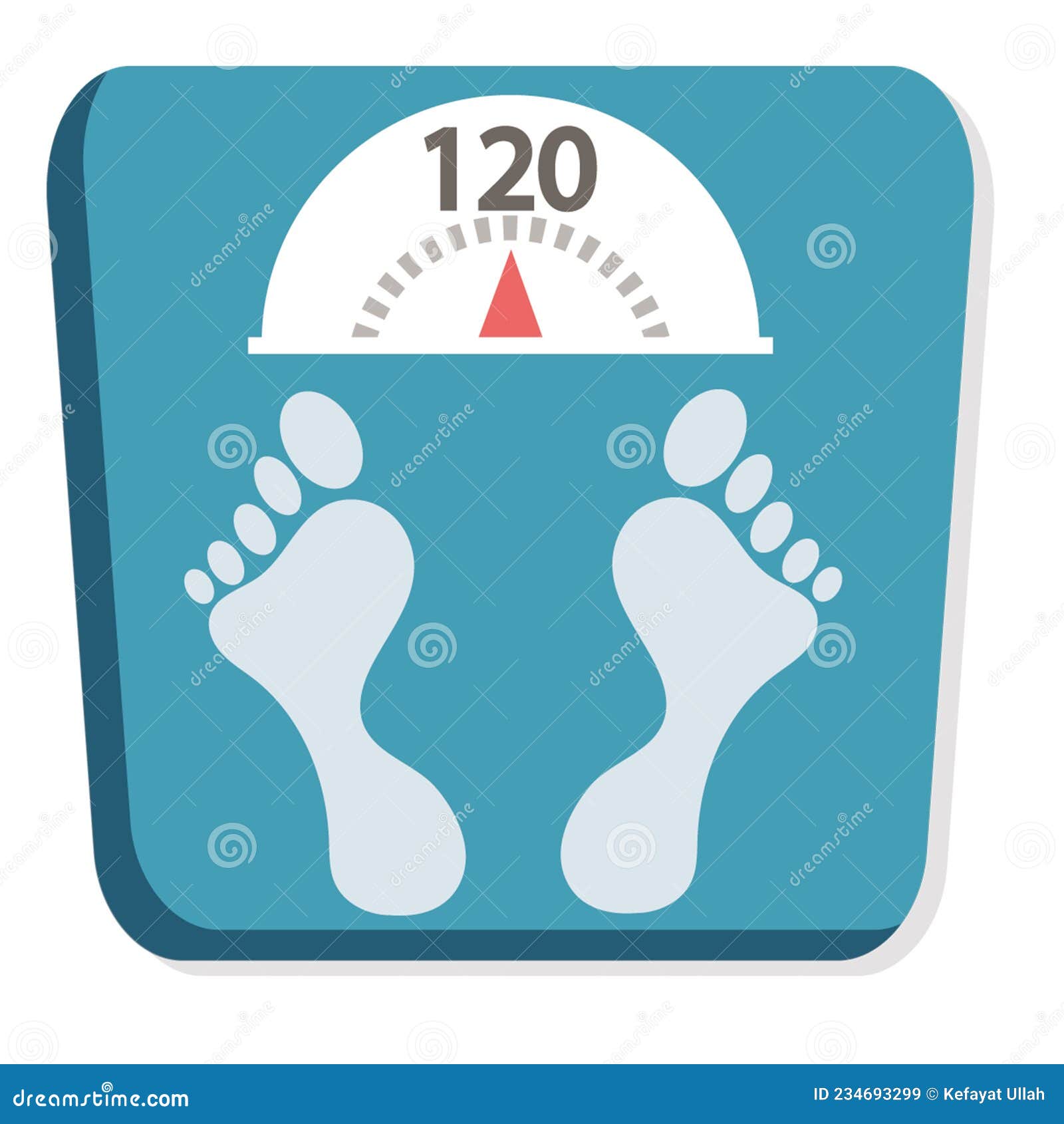 Human Scale Sings Safety with White Background Stock Illustration