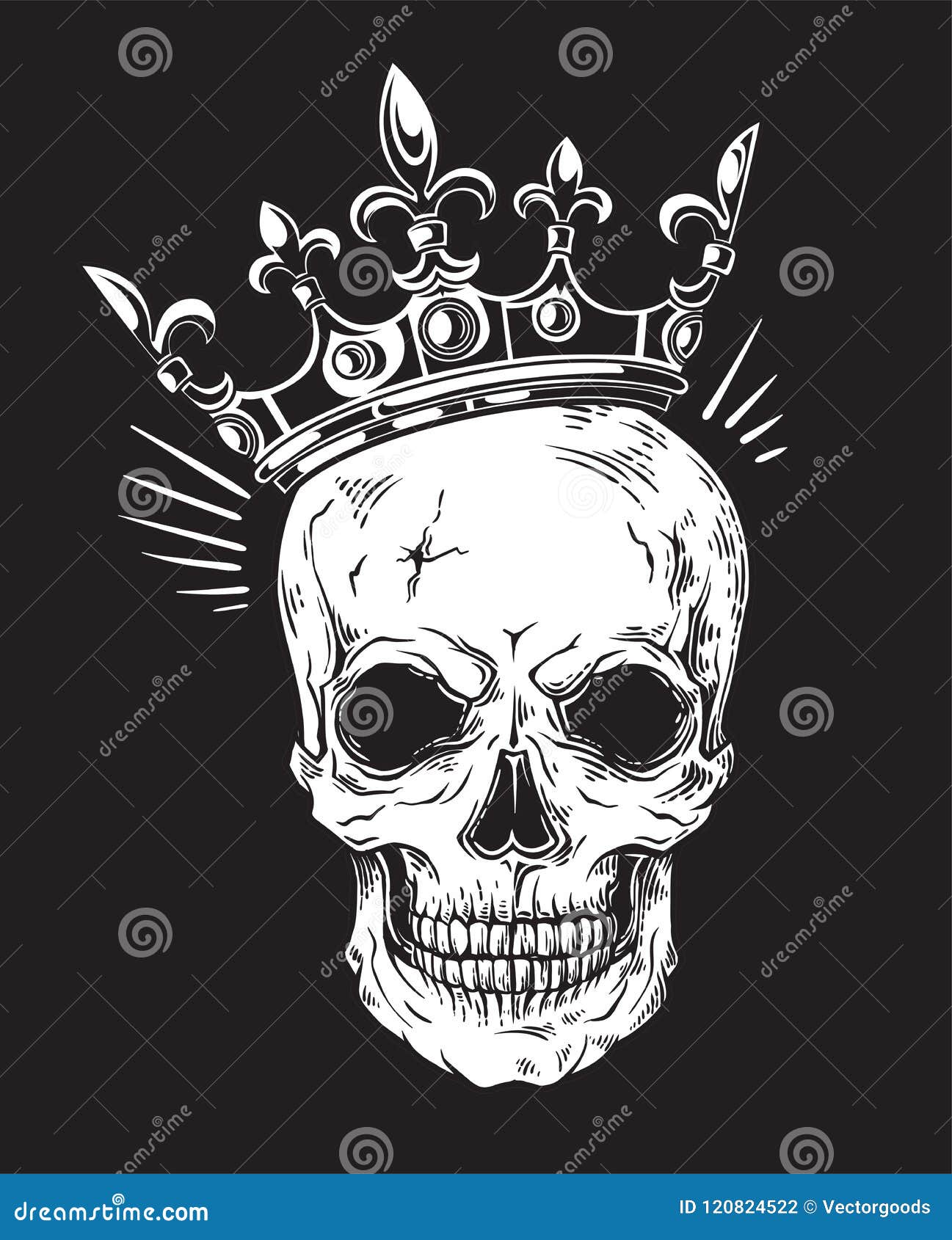 Skull with a crown by Ricardo Da Maia Tattoo  Tattoogridnet