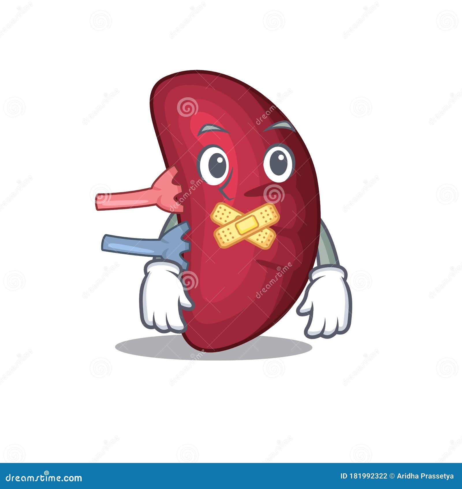 Silent Spleen Mascot Cartoon Style Vector Illustration | CartoonDealer ...