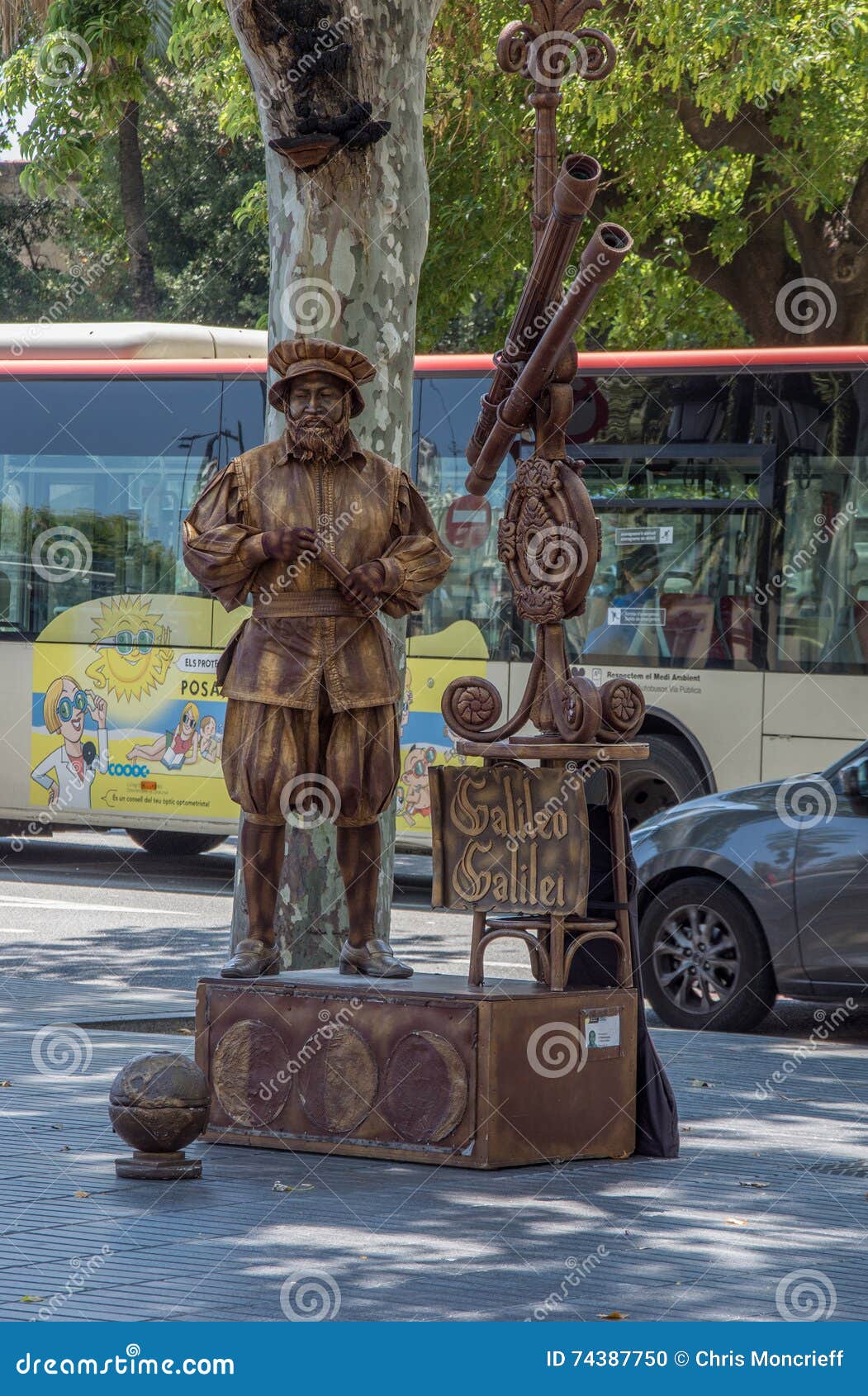 Human Statue of Galileo editorial image. Image of rambles 74387750