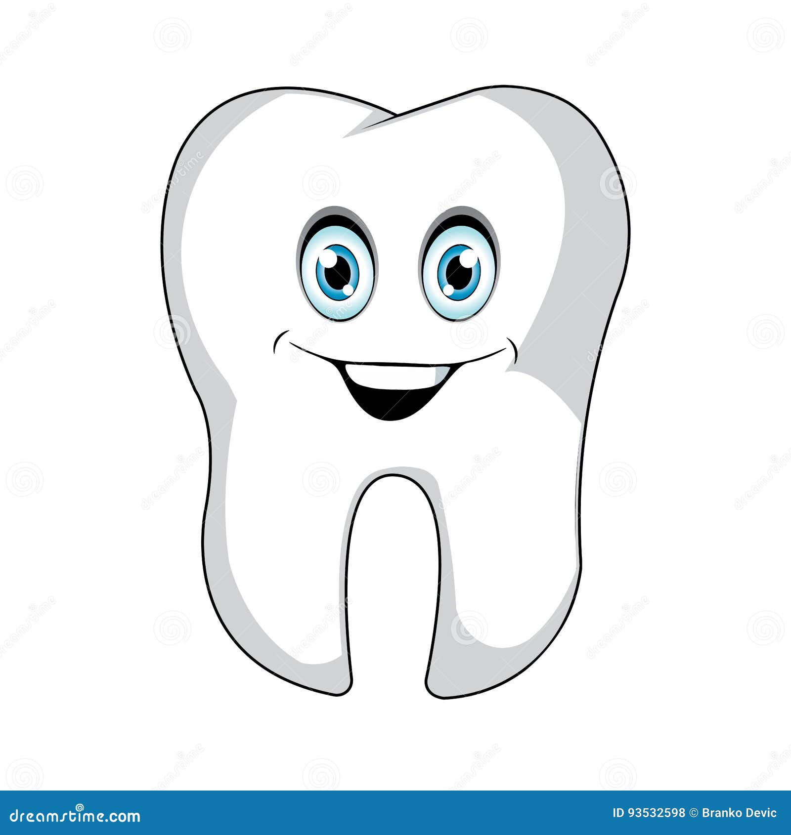 Human Tooth With Happy Face Stock Vector Illustration Of Clipart Dentist
