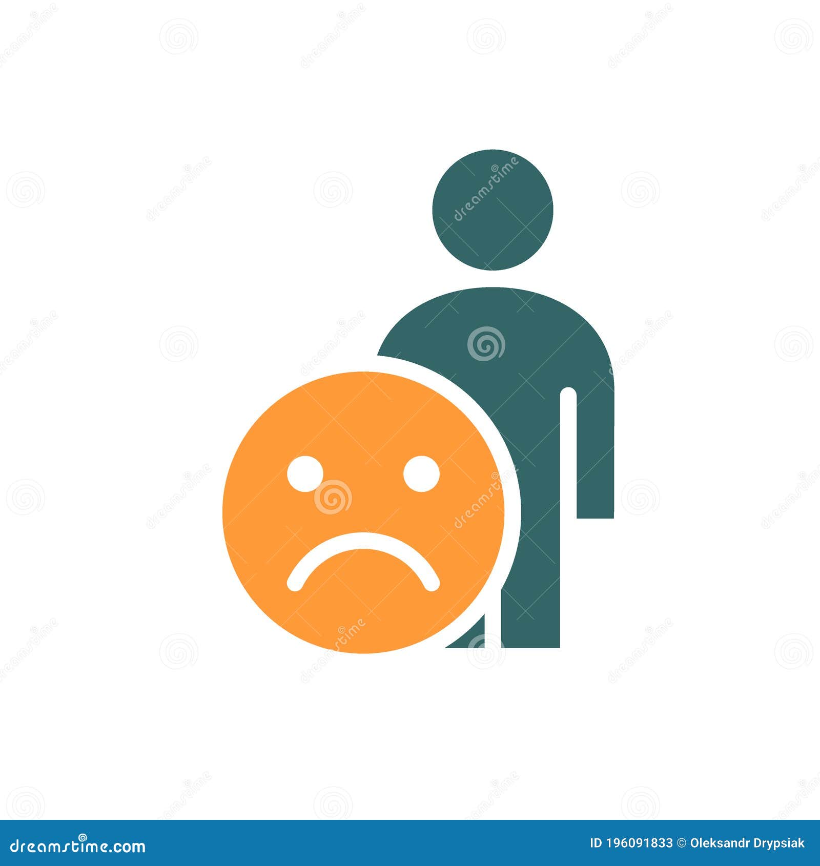 User Profile with Sad Face Grey Icon. Sad Rating, Dislike, Feedback Symbol  Stock Vector - Illustration of company, opinion: 191056557