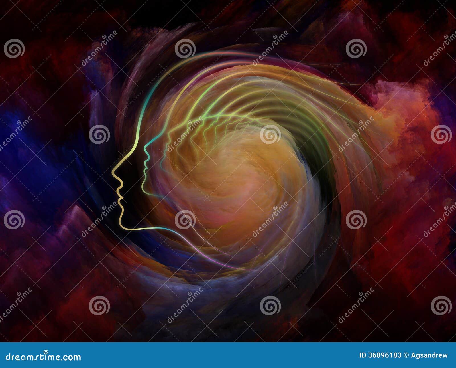 Human Vortex stock illustration. Illustration of profound 36896183