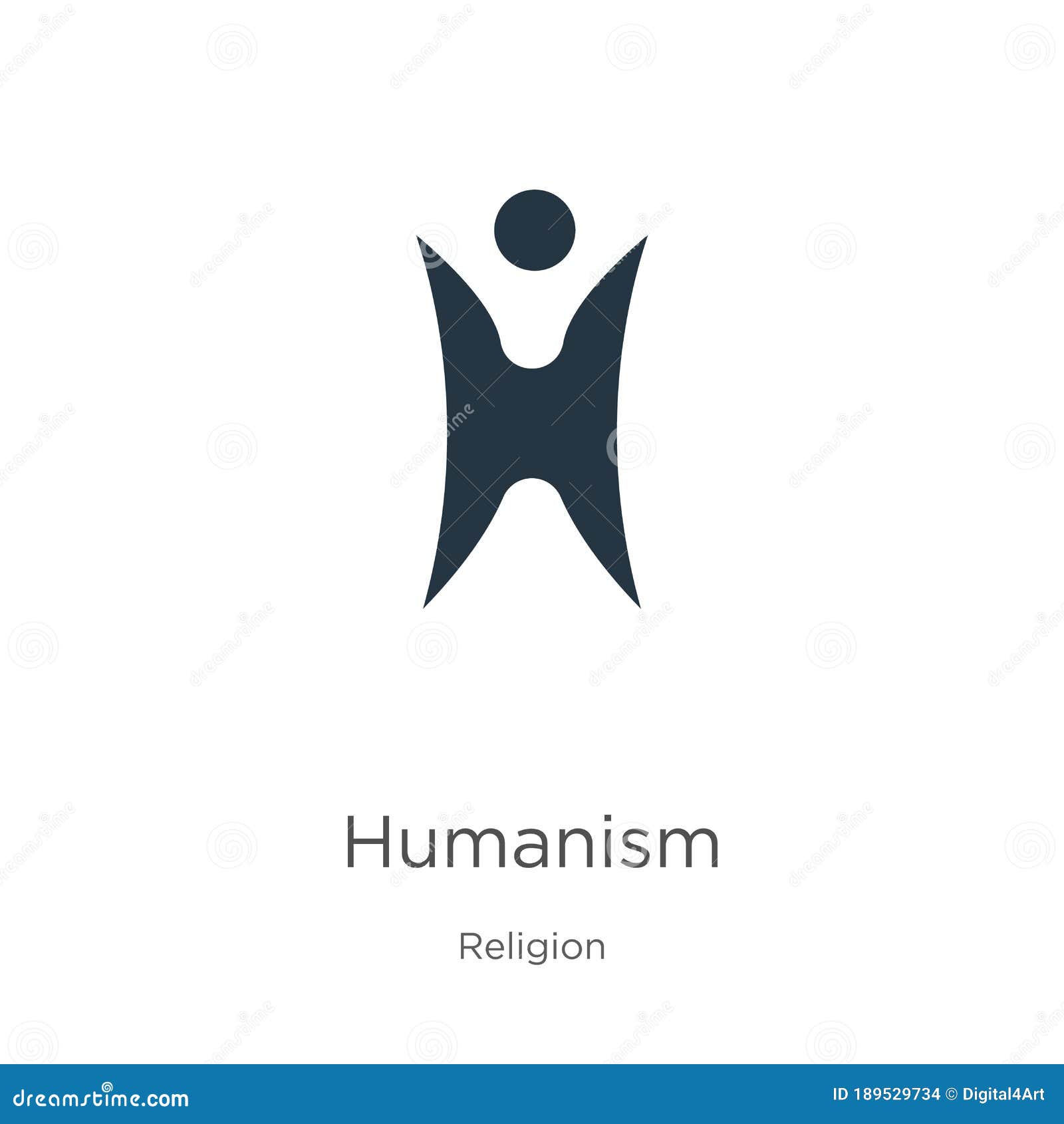 humanism icon . trendy flat humanism icon from religion collection  on white background.   can be