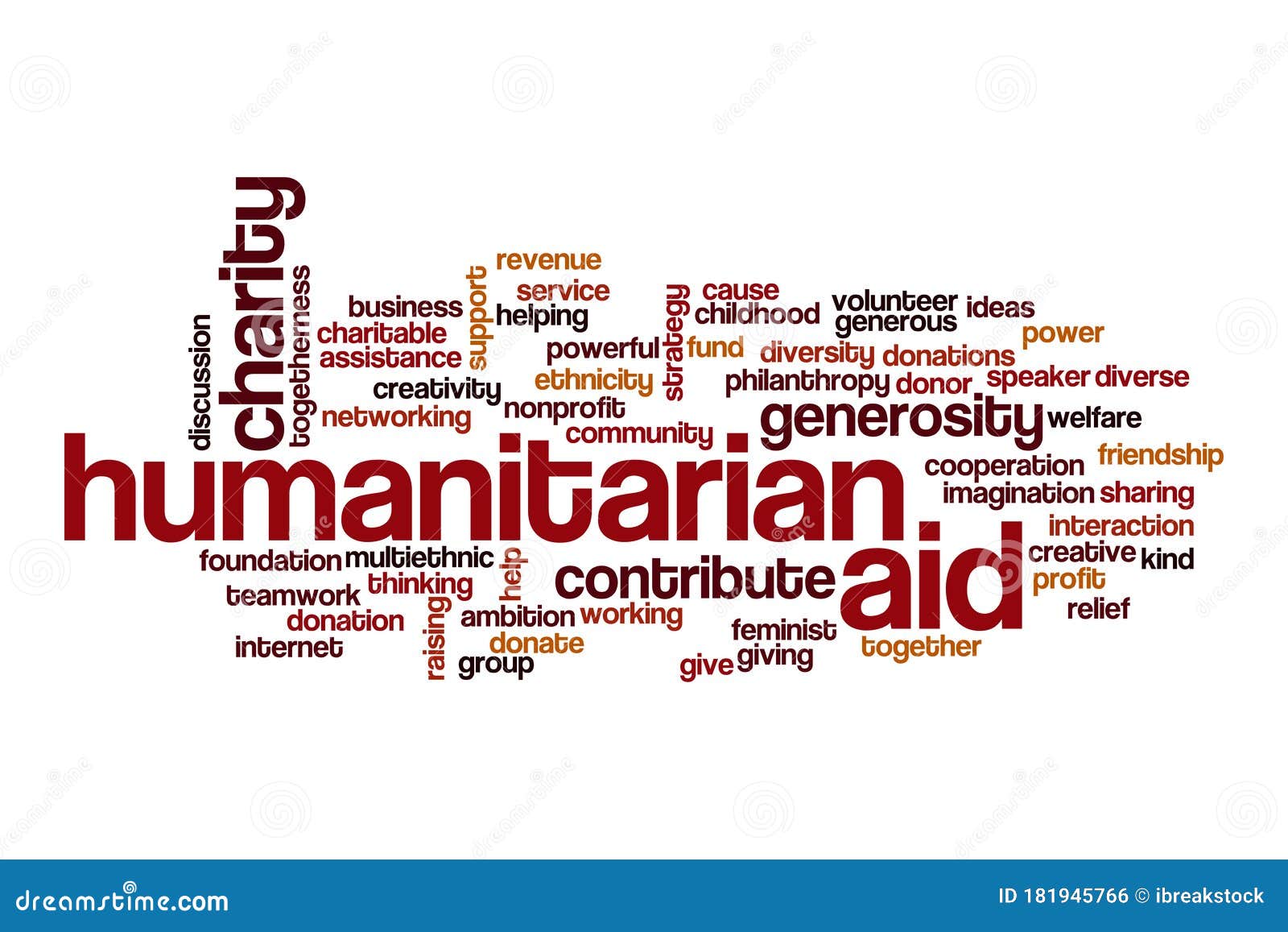 Humanitarian Aid Word Cloud Concept Stock Illustration Illustration of give, charitable 181945766