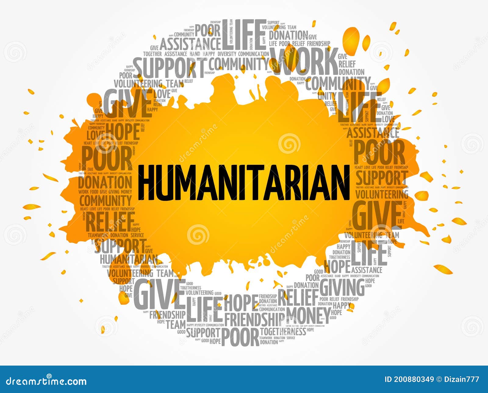 Humanitarian Word Cloud Collage Stock Illustration Illustration of helpful, donor 200880349
