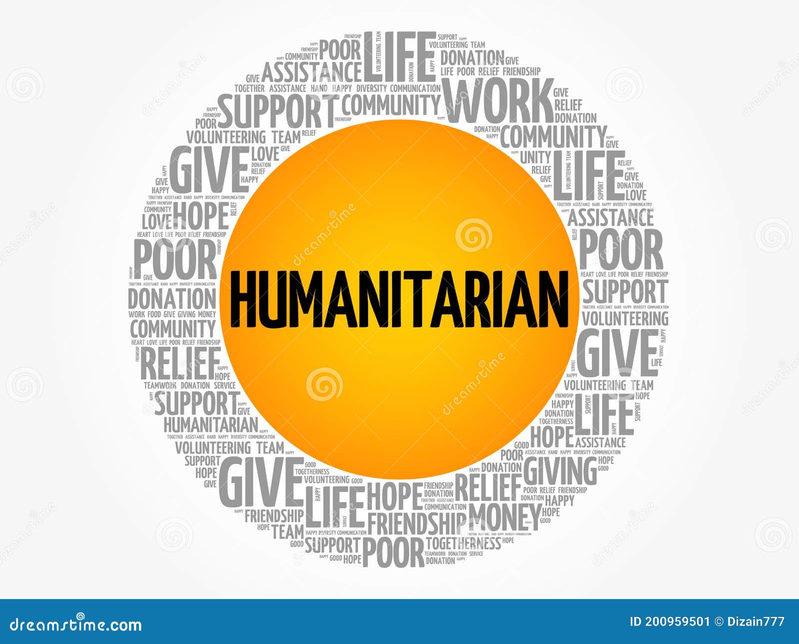 Humanitarian word cloud stock illustration. Illustration of relief 200959501