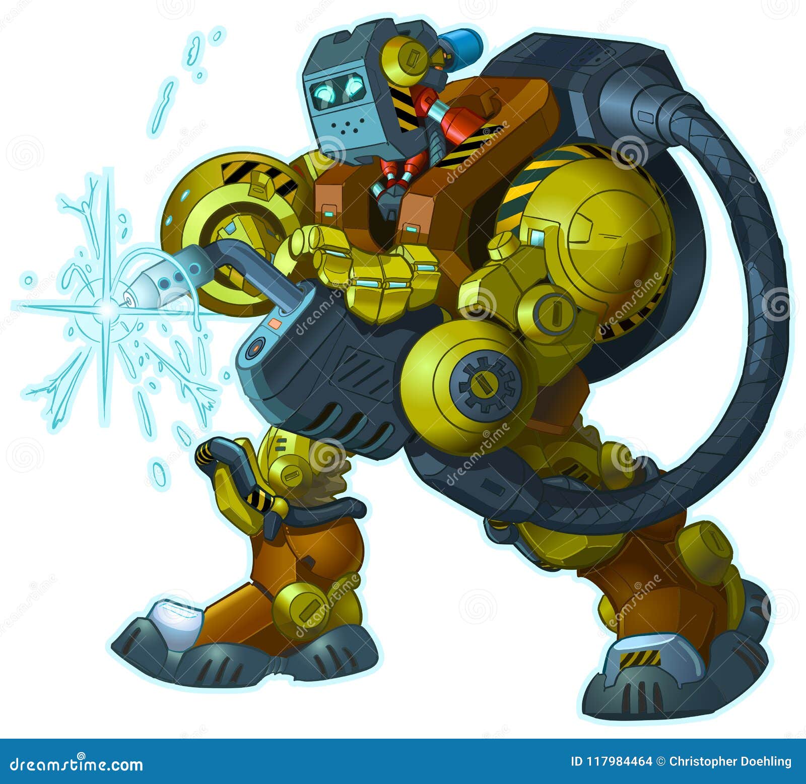 Humanoid Robot Welder Vector Cartoon Mascot Illustration Stock Vector -  Illustration of anime, powerful: 117984464