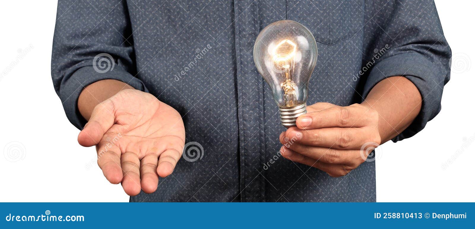 Humans Hold Light Bulbs in Hand Innovative Technology and Creativity Stock Image Image of
