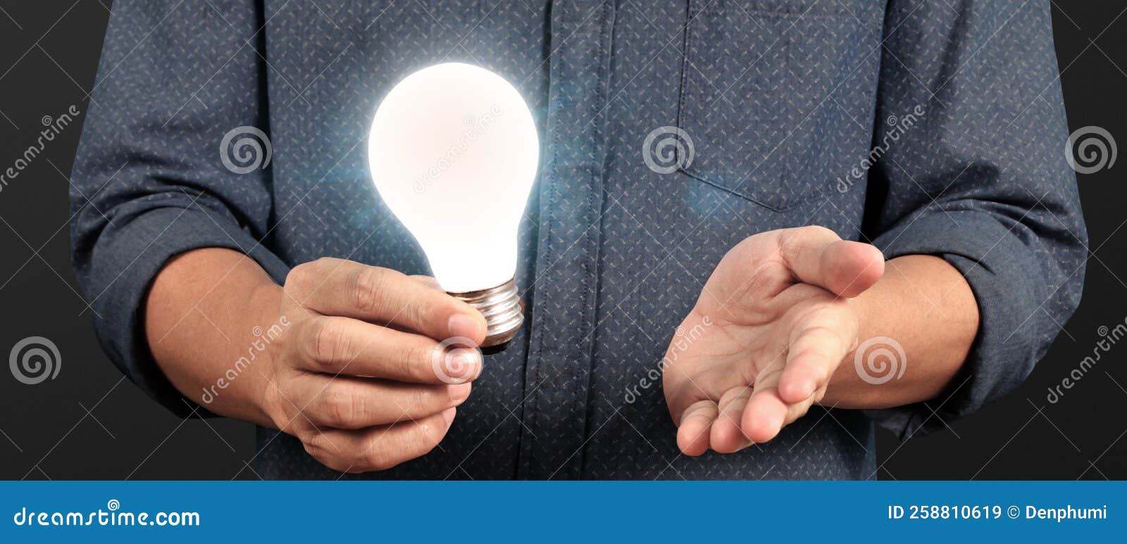 Humans Hold Light Bulbs in Hand Innovative Technology and Creativity Stock Image Image of