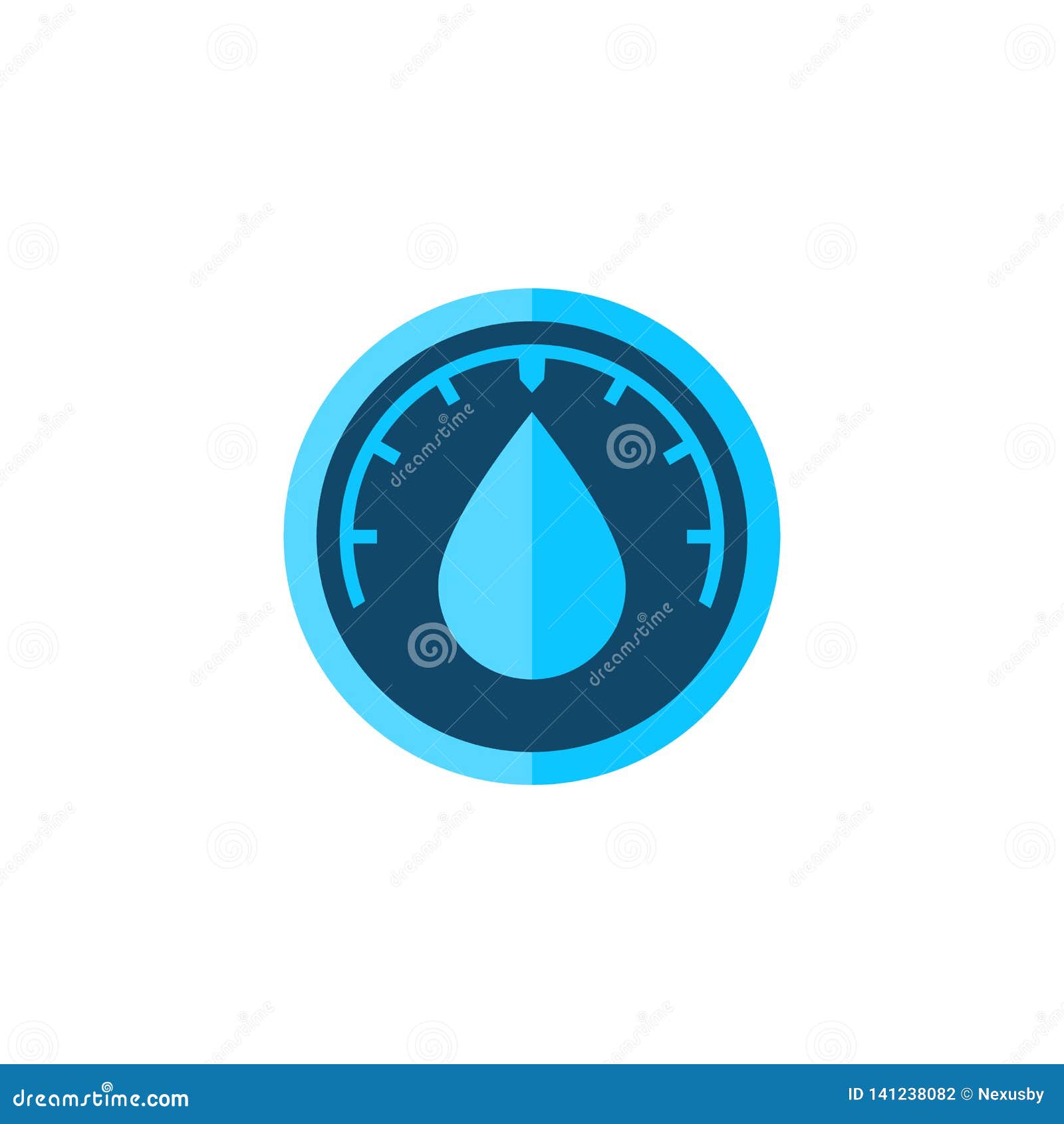 Humidity Vector Icon, Water Level Stock Vector Illustration of meter
