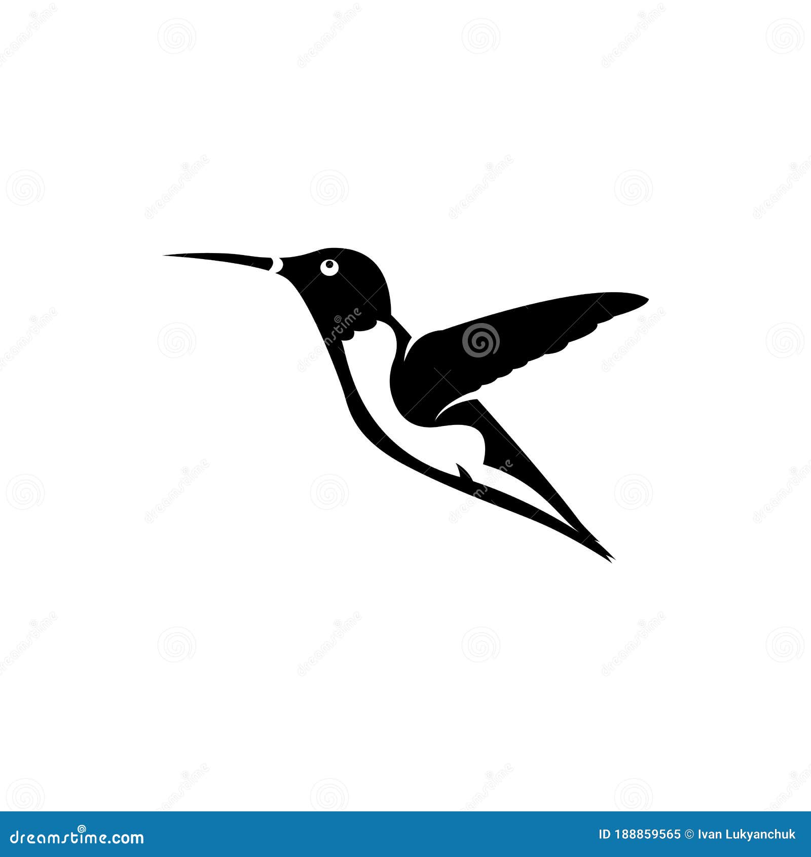 Hummingbird Icon or Logo. Isolated Colibri Symbol Vector Illustration ...