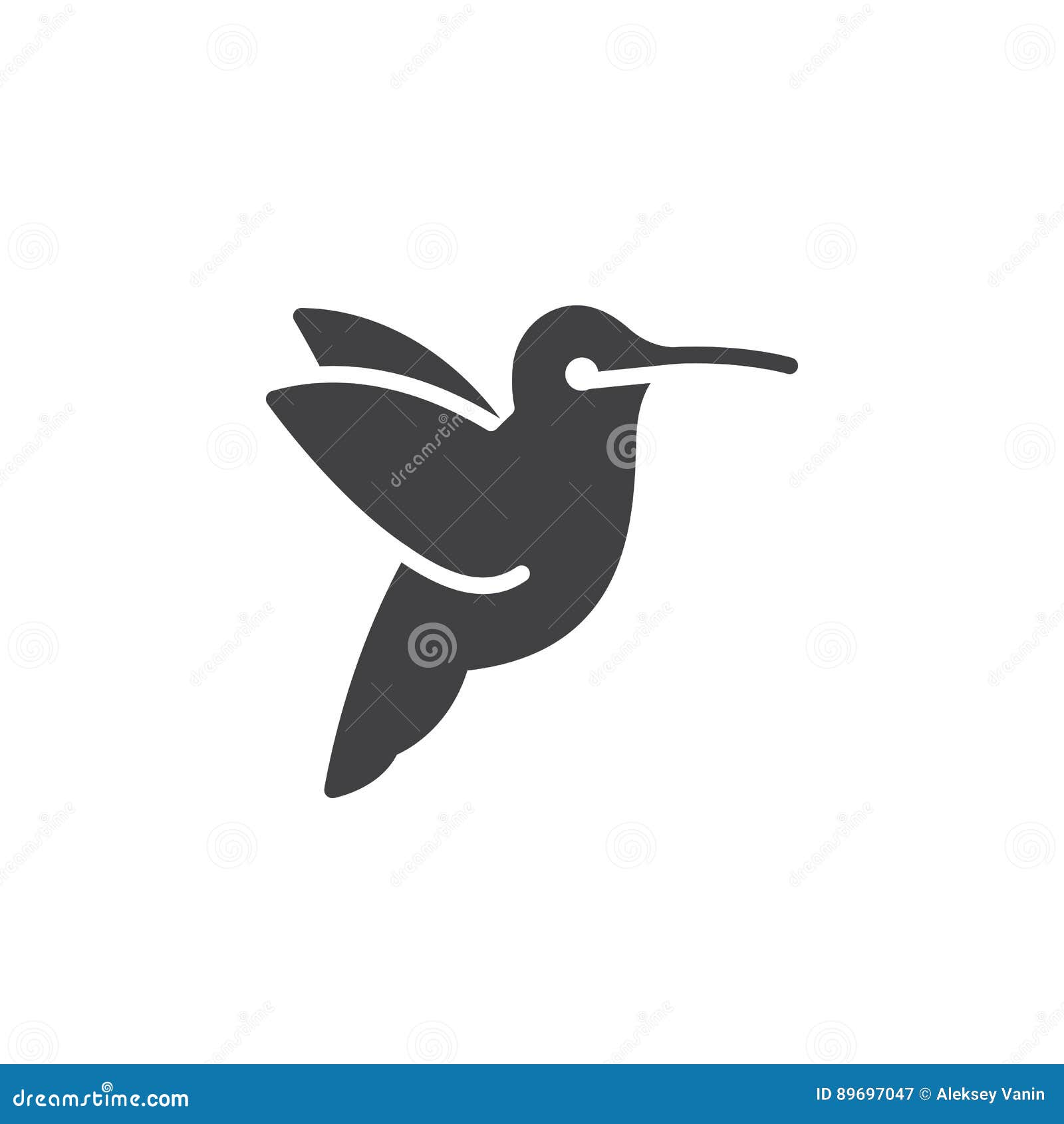 Hummingbird Icon Vector, Filled Flat Sign Stock Vector - Illustration ...