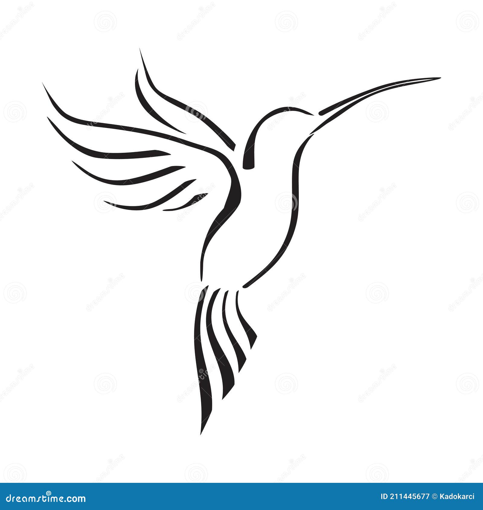 Hummingbird Line Art Logo Icon Designs Stock Vector - Illustration of ...