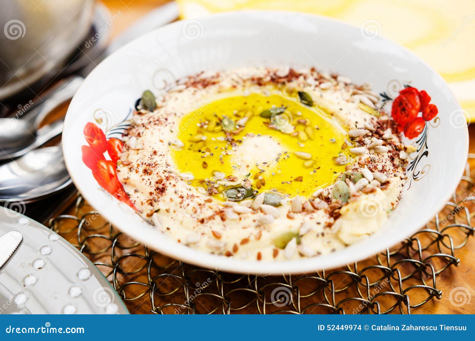 Hummus stock photo. Image of diet, nutrition, sumak, appetizer 52449974