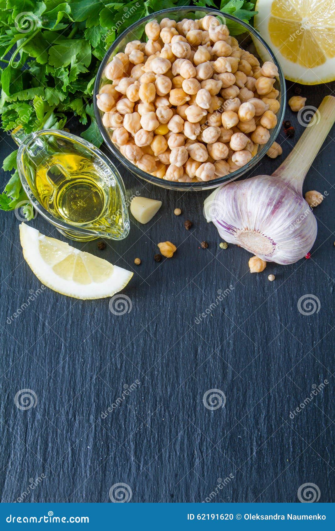Hummus ingredients stock photo. Image of appetizer, ingredients 62191620