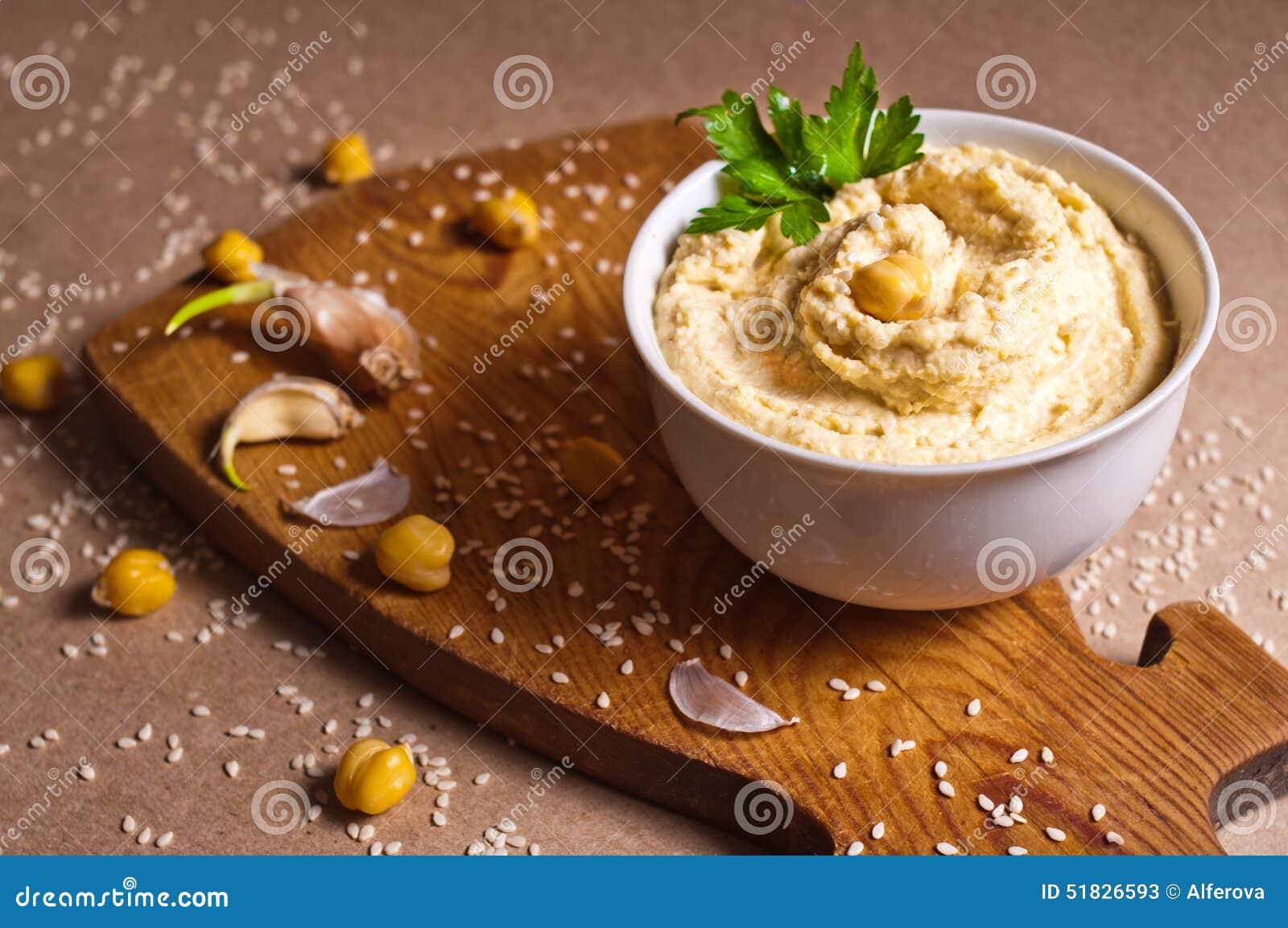 Hummus on the table stock image. Image of healthy, nutririon 51826593