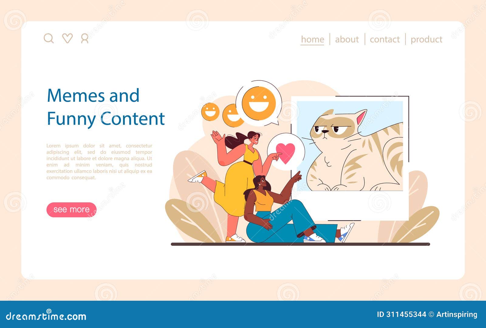 humor in social media concept. users enjoying and sharing light-hearted meme content, reflecting the fun aspect of