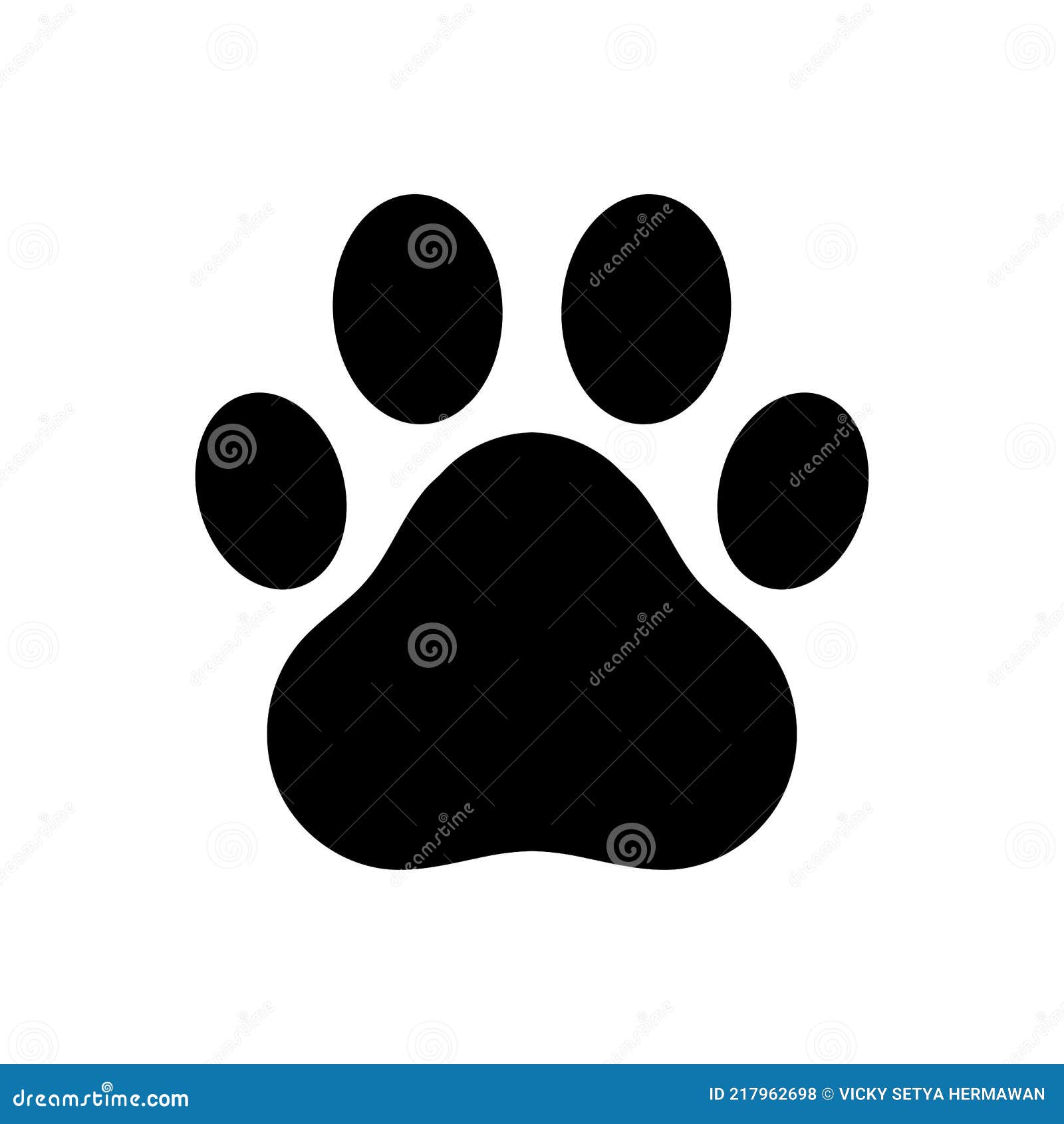 Und Katze Pfote Drucken Vektor-Symbol. Pfote Eines Hundes. Hundepfoten. Spur Des Katzenaufdrucks Von Vektor Abbildung - Illustration von bär, nave: 217962698