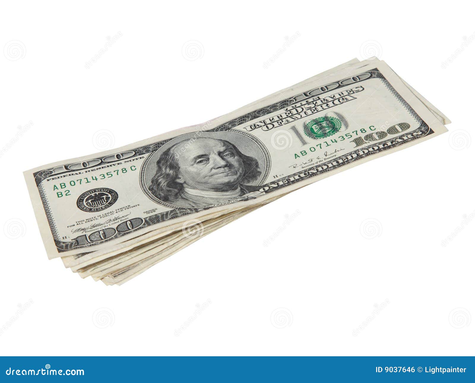 Hundred Dollar Bills with Outline Stock Photo Image of hoard 