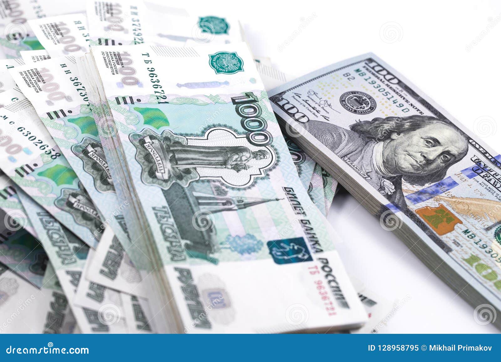 Hundred Dollars And One Thousand Rubles Banknote Stock Image Image Of hundred-dollars-and-one-thousand-rubles-banknote-stock-image-image-of