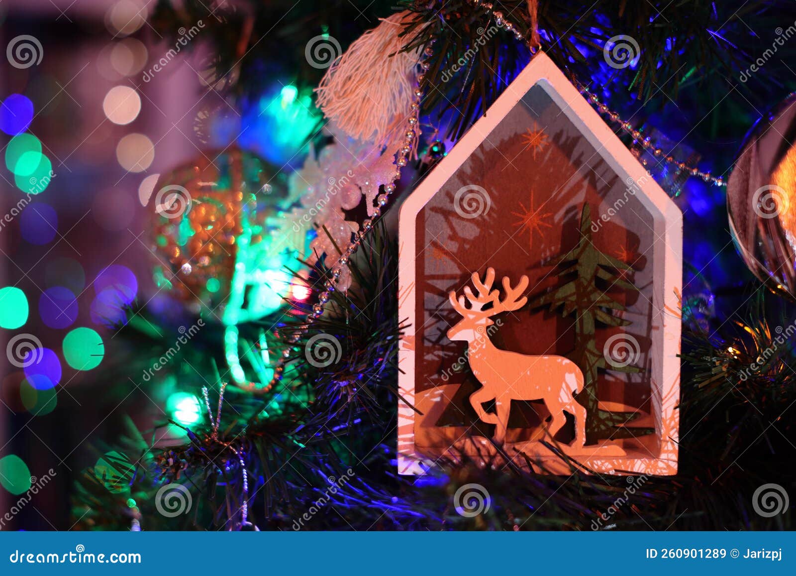 Christmas Decorations Hung on the Christmas Tree. Stock Image Image