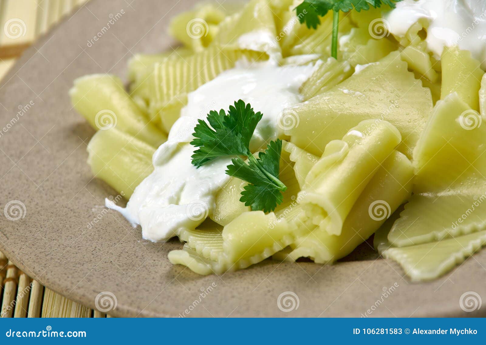 Hungarian Cottage Cheese Noodles Stock Image Image Of Small