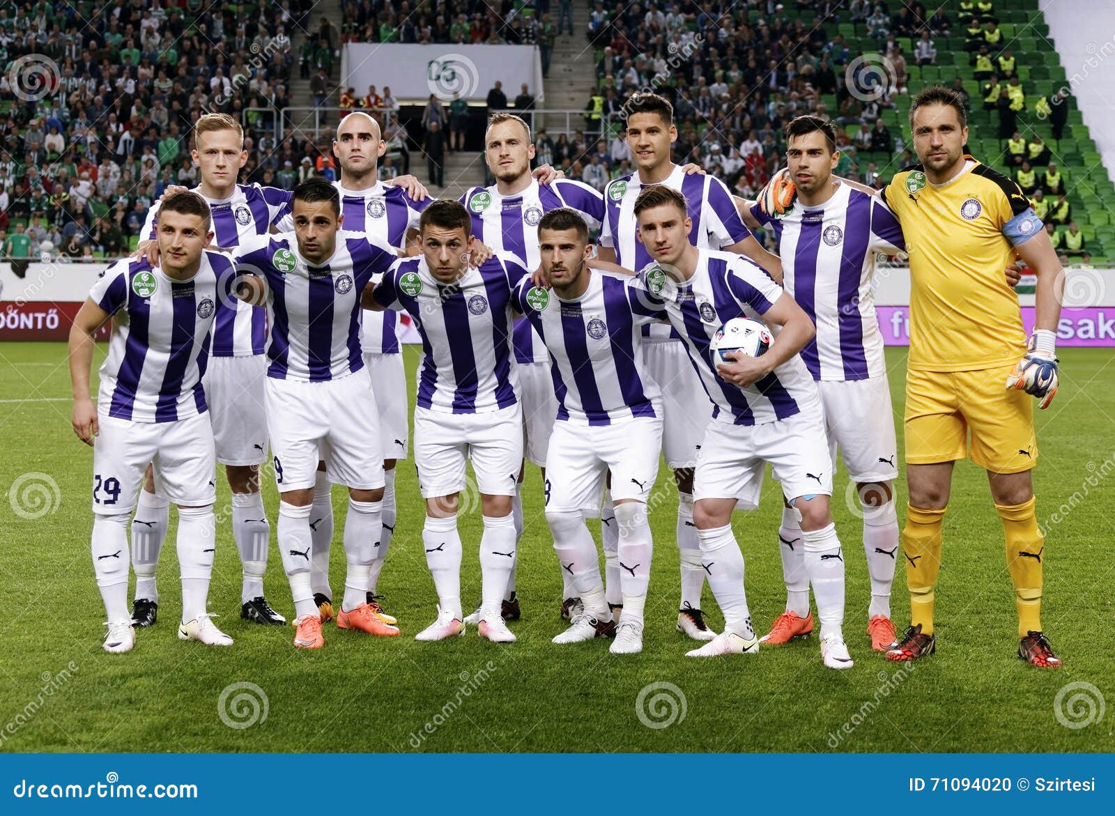 BUDAPEST, HUNGARY - MAY 7, 2016: Bojan Sankovic (R) Of Ujpest FC