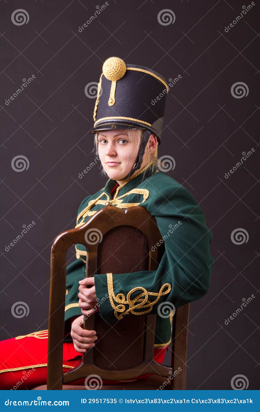 Hungarian hussar woman stock image. Image of cockade - 29517535