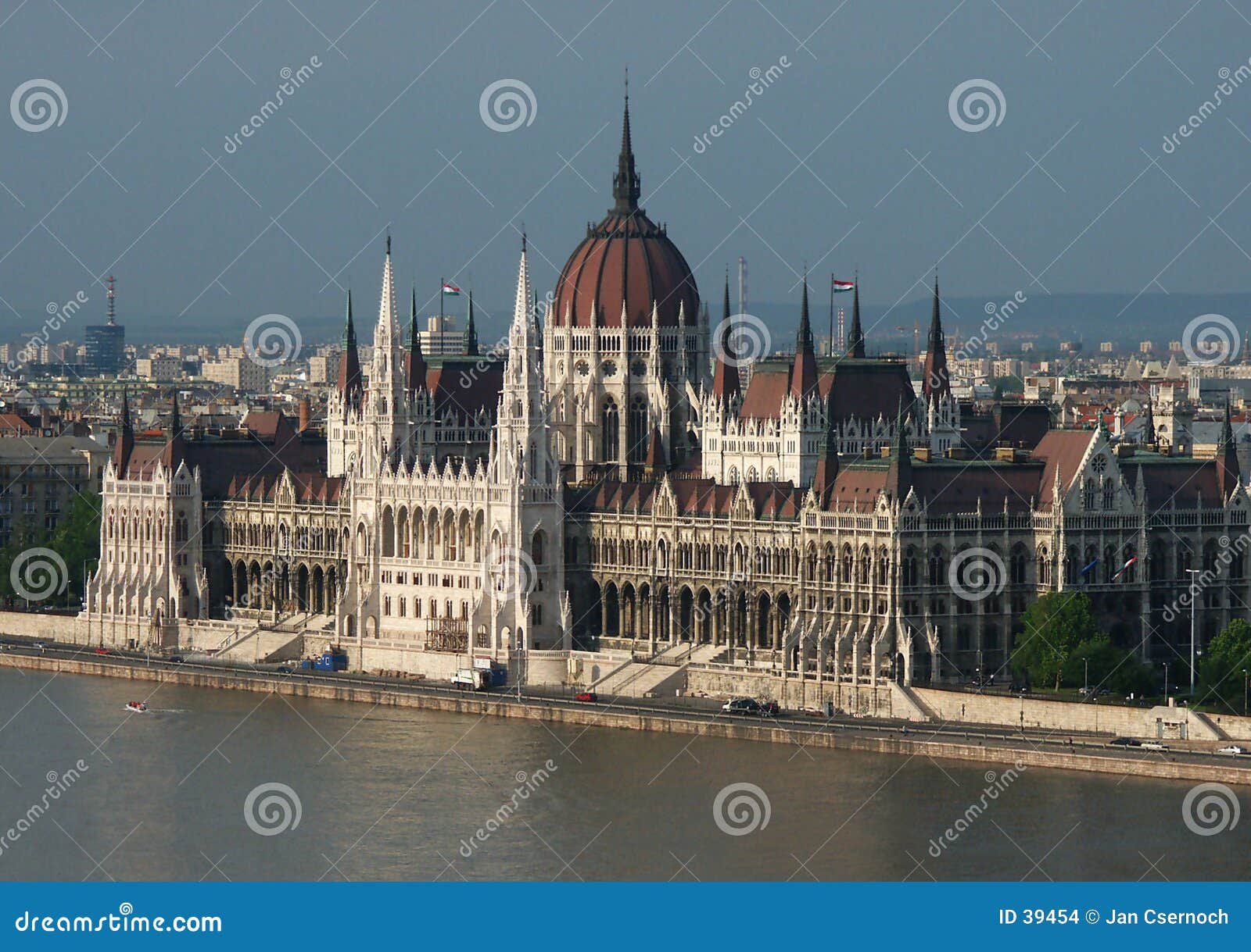 hungarian parliament by the danube river