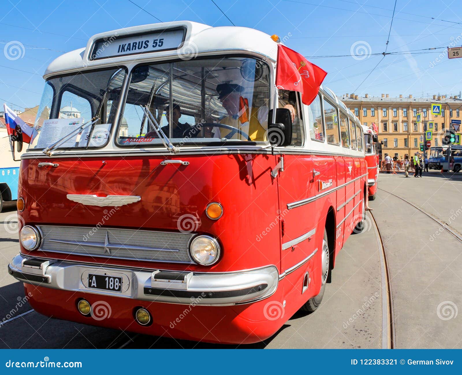 Bus Icarus front view. Front view of bus Ikarus. Hungarian transport.  Passenger transportation Stock Photo - Alamy