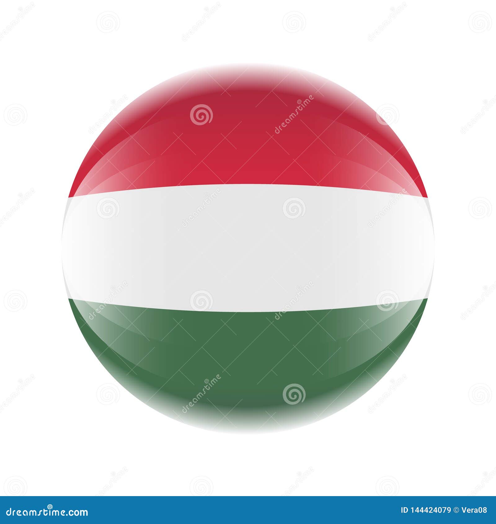 Hungary Flag Icon In The Form Of A Ball. Stock Vector ...
