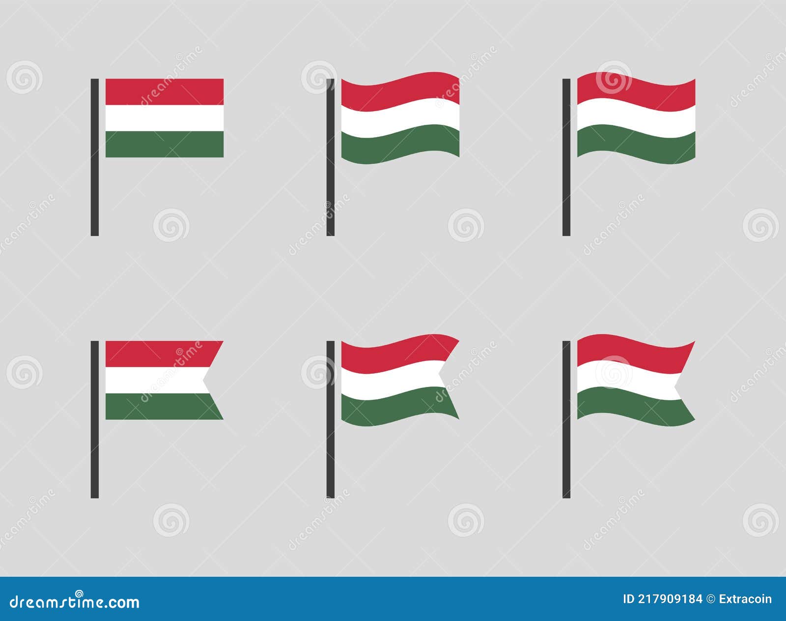 hungary flag s set, national flag icons of hungary