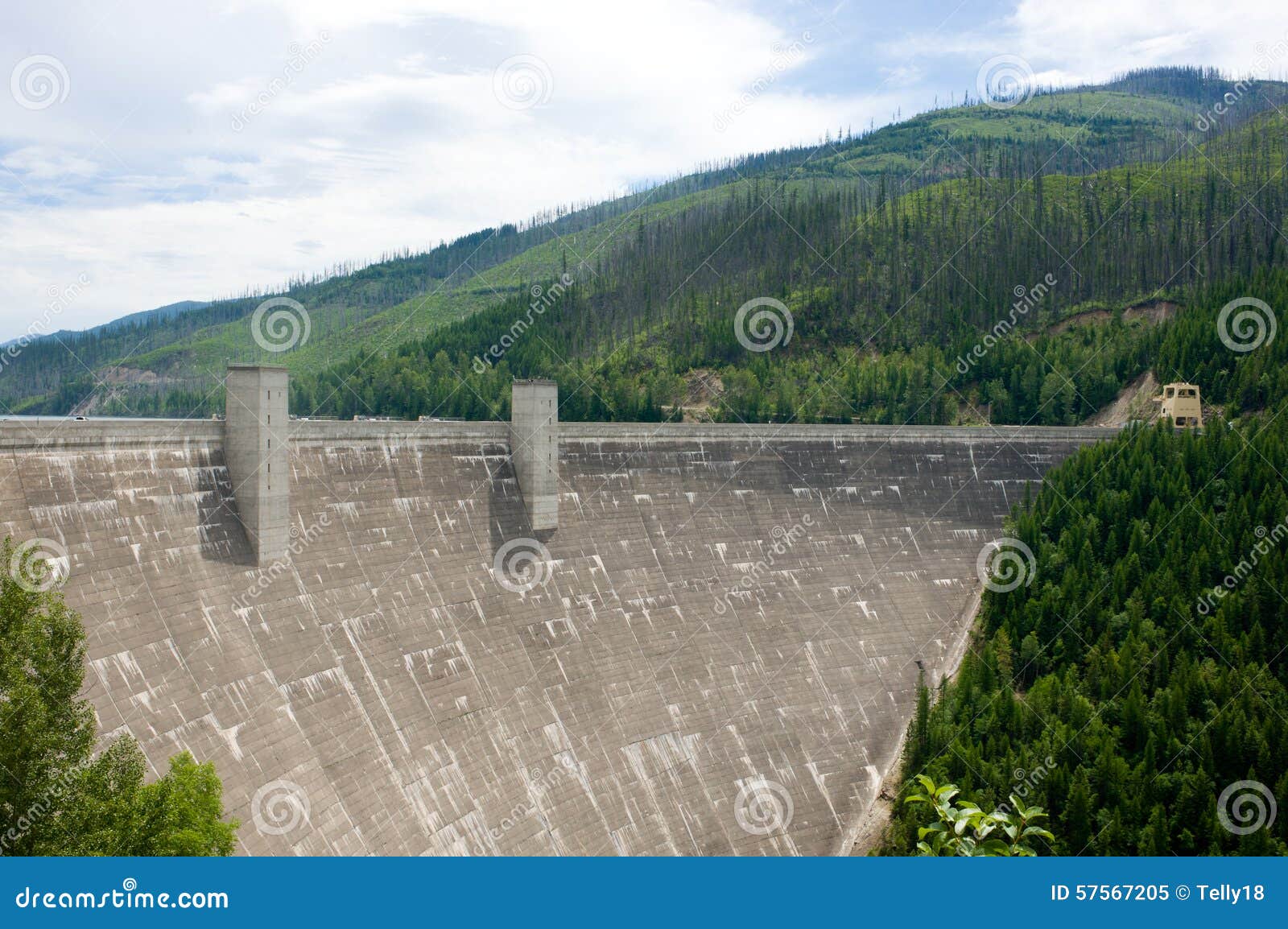 Hungry Horse Dam Montana stock image. Image of montana 57567205