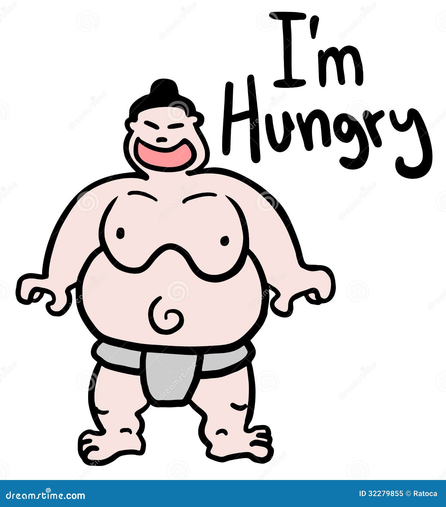Hungry Man Illustration 32279855 - Megapixl