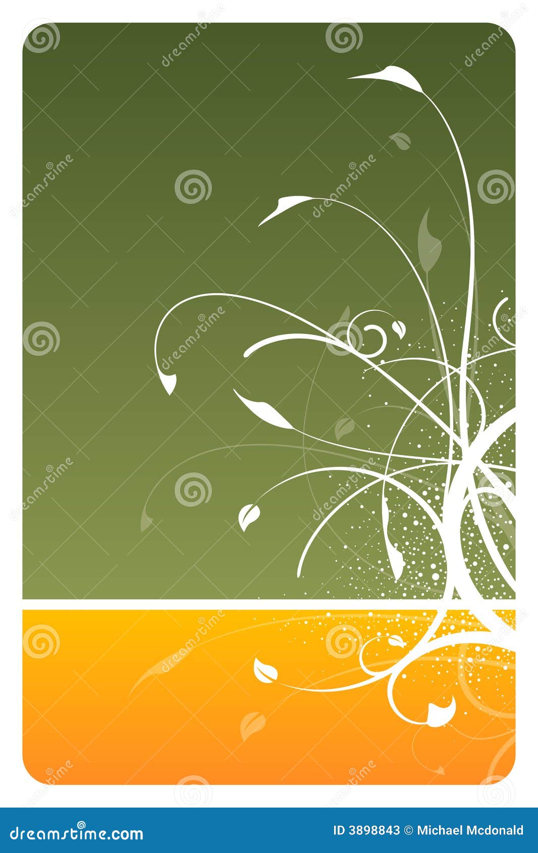 Hunter green floral card stock vector. Illustration of hunter 3898843