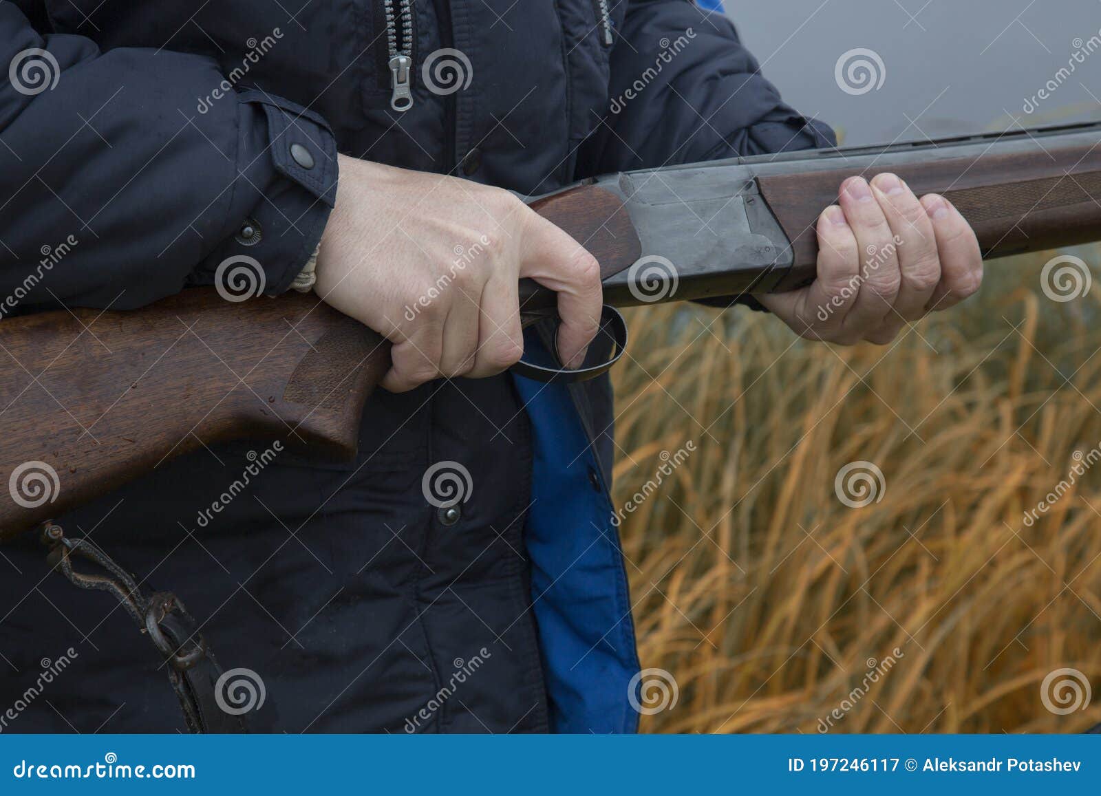 Hunter with a Gun . Autumn Duck Hunting Stock Image Image of hunter