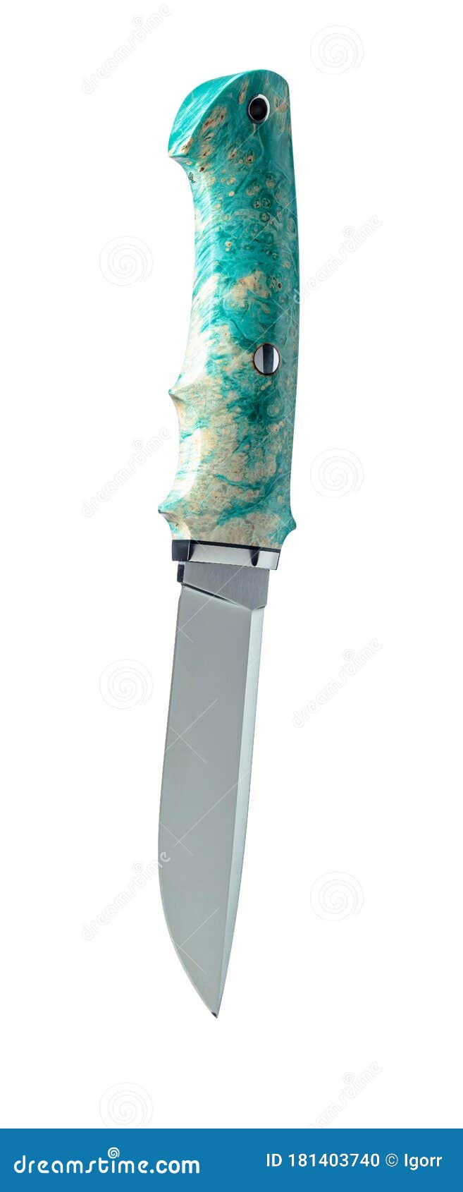 Hunter Hand Made Knife. Handle Desert Ironwood Stock Photo Image of