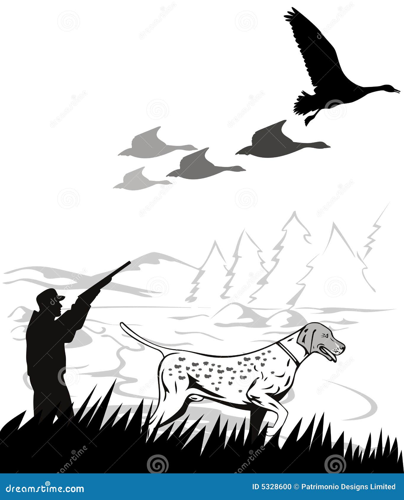 Hunter and Pointer dog stock vector. Illustration of shotgun - 5328600 Hunter and Pointer dog stock vector. Illustration of shotgun - 5328600