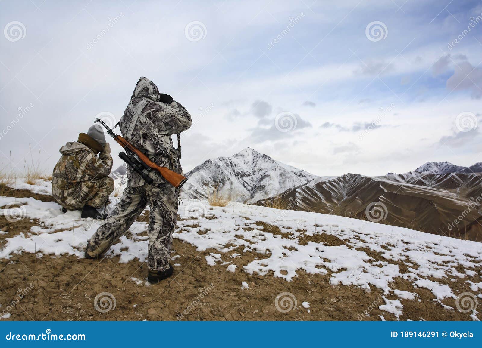 Hunters in the Mountains in Winter Camouflage Watching through Binoculars Stock Image - Image of snow, binoculars: 189146291 Hunters in the Mountains in Winter Camouflage Watching through Binoculars Stock Image - Image of snow, binoculars: 189146291