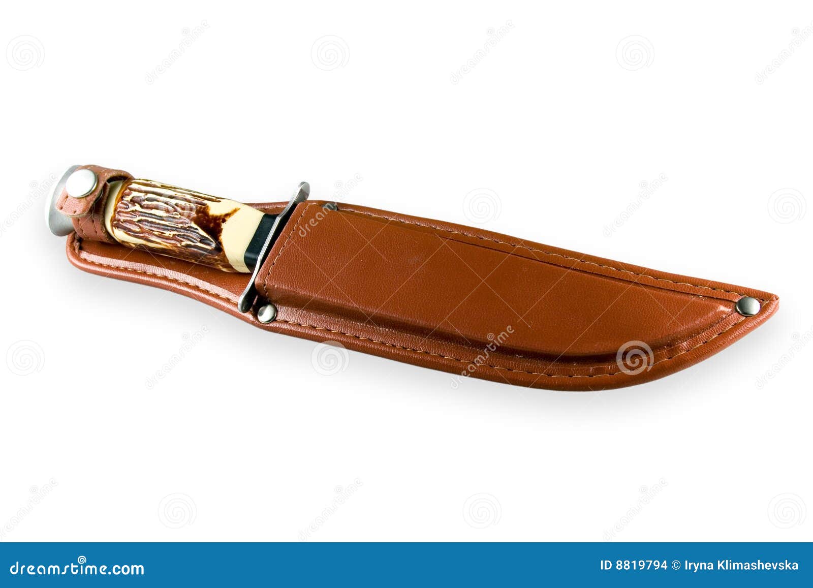 Hunting Knife in Leather Sheath Stock Photo Image of case, dagger
