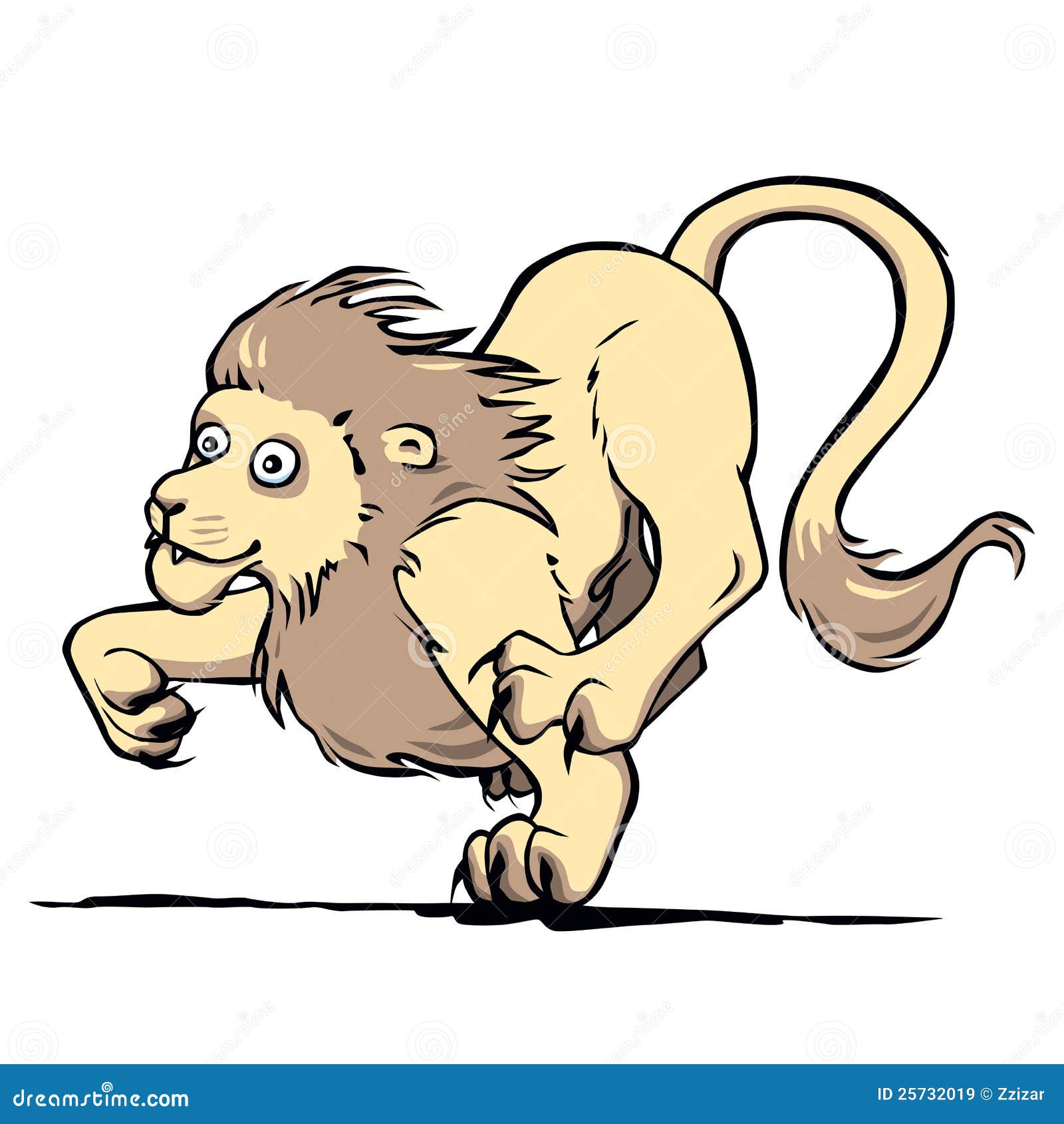 Hunting Lion stock vector. Illustration of smiling, claw 25732019