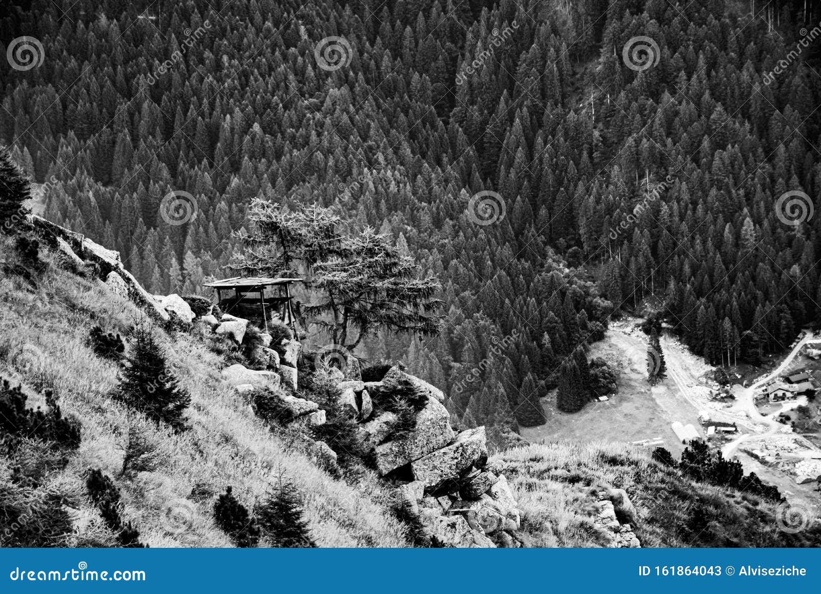 Hunting lodge with a view stock image. Image of county ...