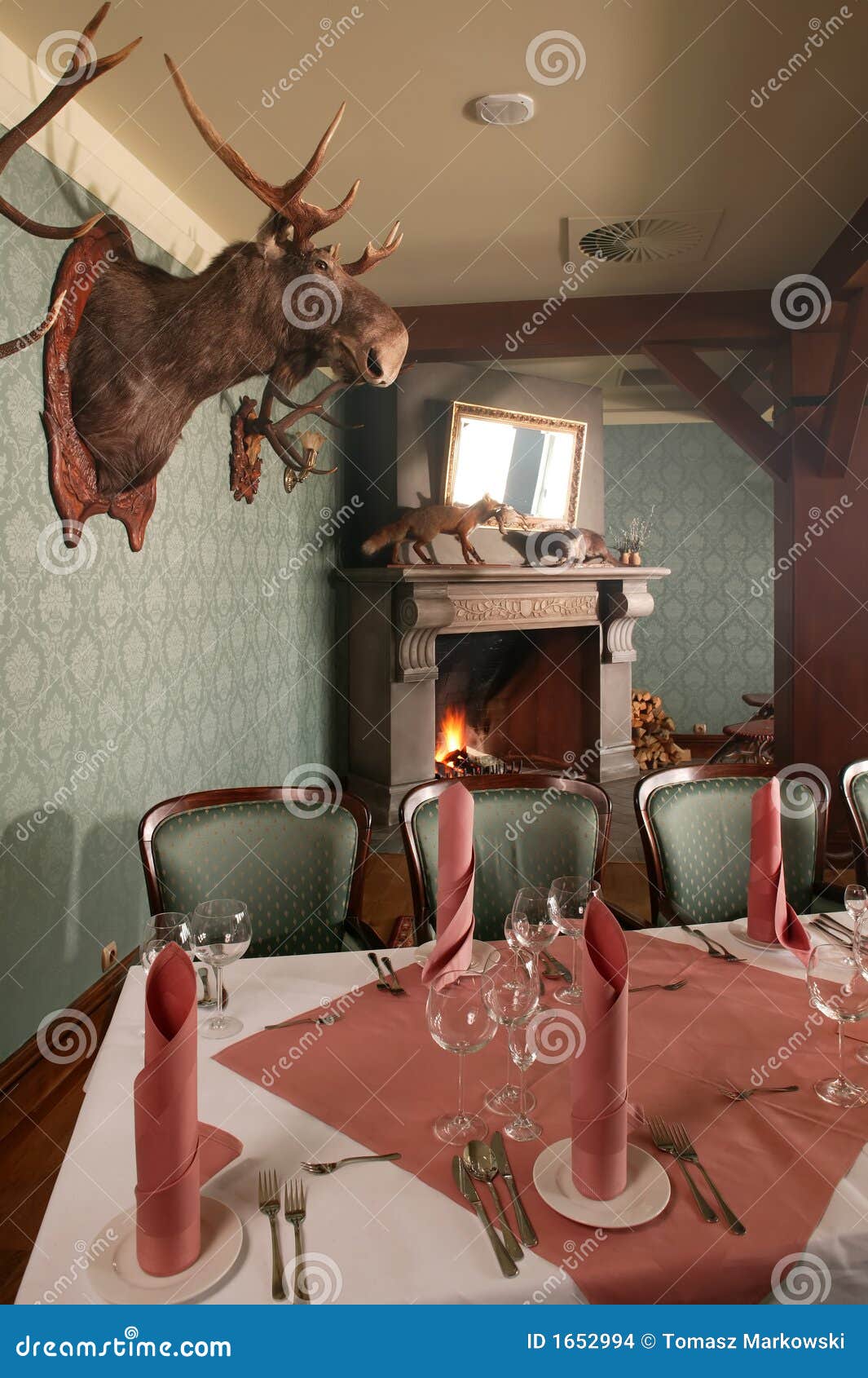 Hunting Restaurant stock photo. Image of room, eatery 1652994