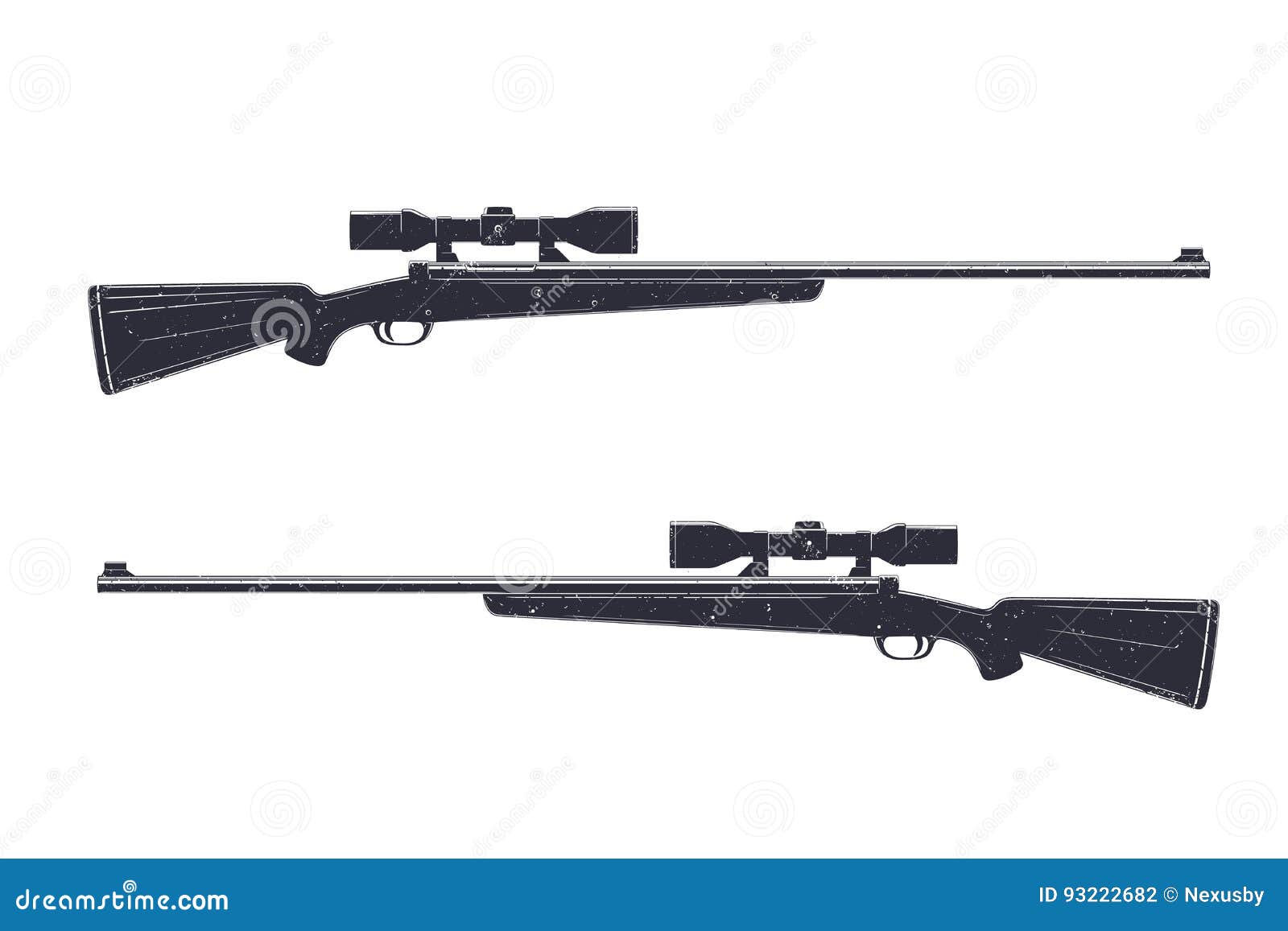hunting rifle with optical sight, sniper rifle